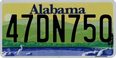 AL license plate 47DN750