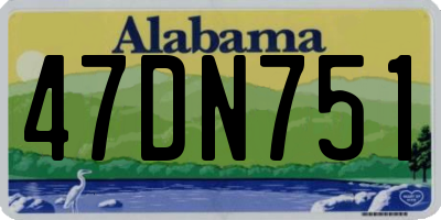 AL license plate 47DN751