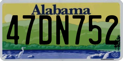 AL license plate 47DN752