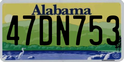 AL license plate 47DN753