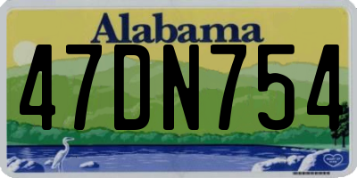 AL license plate 47DN754