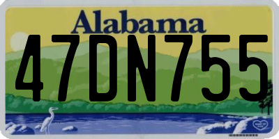 AL license plate 47DN755