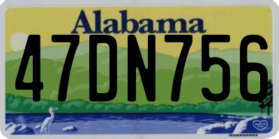 AL license plate 47DN756