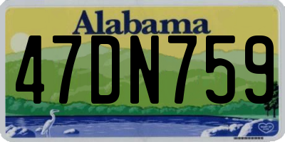 AL license plate 47DN759
