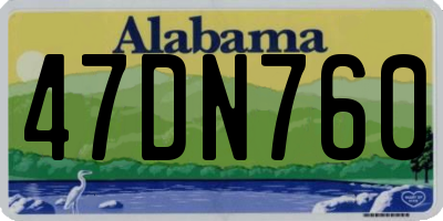 AL license plate 47DN760