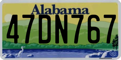 AL license plate 47DN767