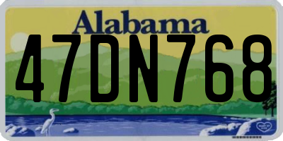 AL license plate 47DN768