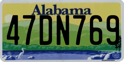 AL license plate 47DN769