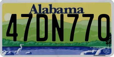 AL license plate 47DN770