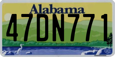 AL license plate 47DN771