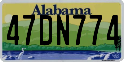 AL license plate 47DN774