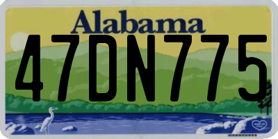 AL license plate 47DN775