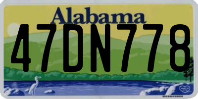 AL license plate 47DN778