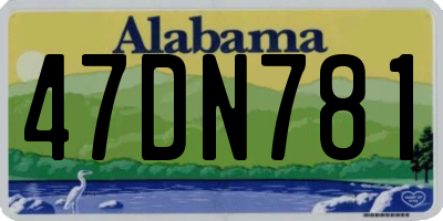 AL license plate 47DN781