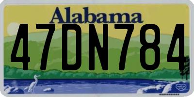 AL license plate 47DN784