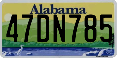 AL license plate 47DN785