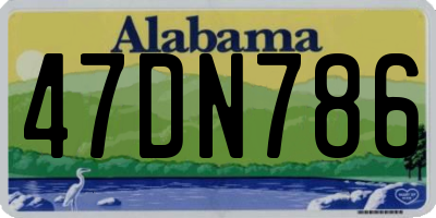 AL license plate 47DN786