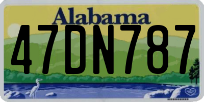 AL license plate 47DN787