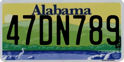 AL license plate 47DN789