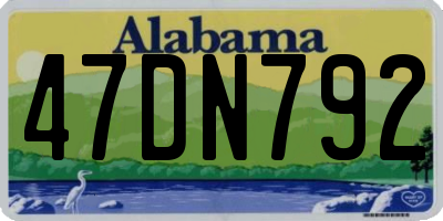 AL license plate 47DN792