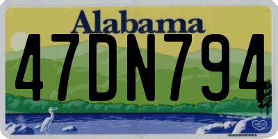 AL license plate 47DN794