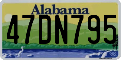 AL license plate 47DN795