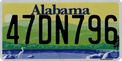 AL license plate 47DN796
