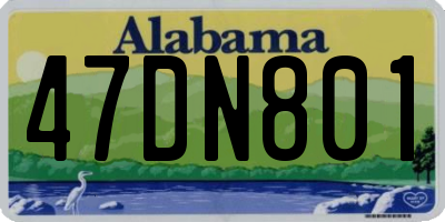 AL license plate 47DN801