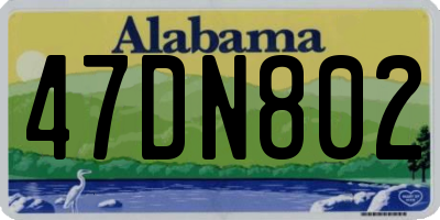 AL license plate 47DN802