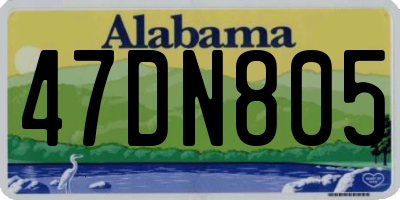 AL license plate 47DN805
