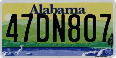 AL license plate 47DN807