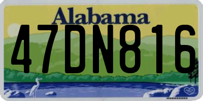 AL license plate 47DN816