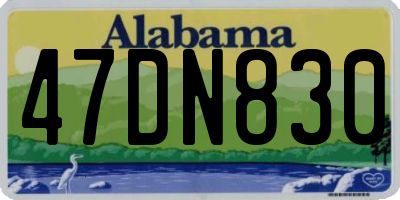 AL license plate 47DN830
