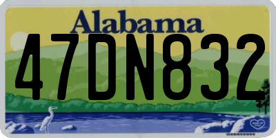 AL license plate 47DN832