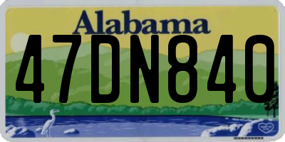 AL license plate 47DN840