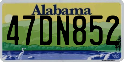 AL license plate 47DN852