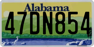 AL license plate 47DN854
