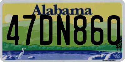 AL license plate 47DN860
