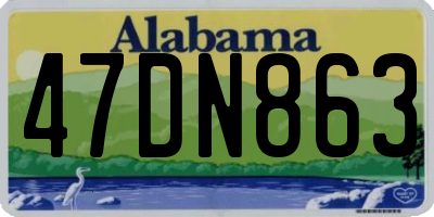 AL license plate 47DN863