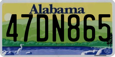 AL license plate 47DN865