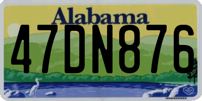 AL license plate 47DN876