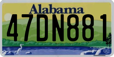 AL license plate 47DN881