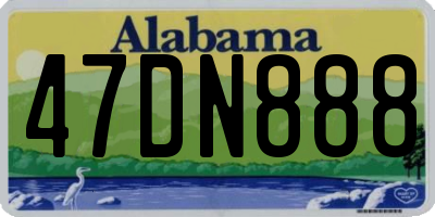 AL license plate 47DN888