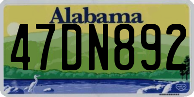 AL license plate 47DN892