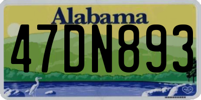 AL license plate 47DN893