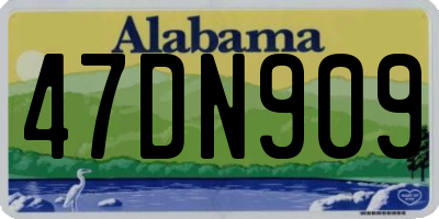 AL license plate 47DN909