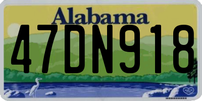 AL license plate 47DN918