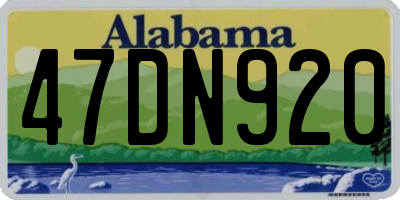 AL license plate 47DN920