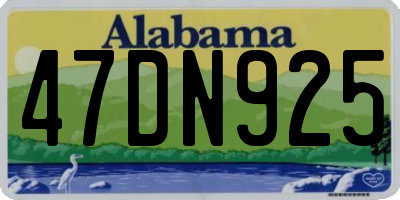 AL license plate 47DN925