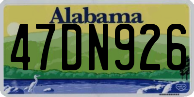 AL license plate 47DN926